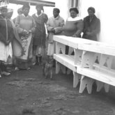 Ds.Wooding-hulle in Transkei met bankies